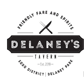 DELANEY'S TAVERN FRIENDLY FARE AND SPIRITS EST. 2019 SODO DISTRICT DELANEY PARK
