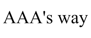 AAA'S WAY