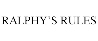 RALPHY'S RULES