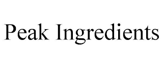 PEAK INGREDIENTS