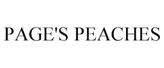PAGE'S PEACHES