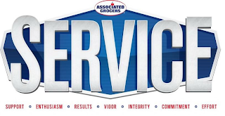 ASSOCIATED GROCERS SERVICE SUPPORT ENTHUSIASM RESULTS VIGOR INTEGRITY COMMITMENT EFFORT