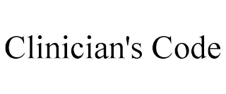 CLINICIAN'S CODE