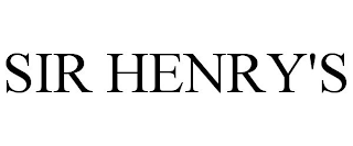 SIR HENRY'S