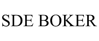 SDE BOKER