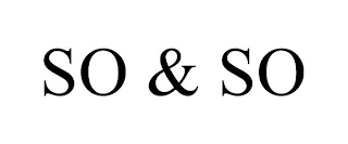 SO & SO