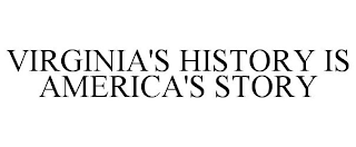 VIRGINIA'S HISTORY IS AMERICA'S STORY