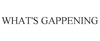 WHAT'S GAPPENING