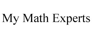MY MATH EXPERTS