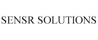SENSR SOLUTIONS