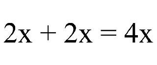 2X + 2X = 4X