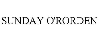 SUNDAY O'RORDEN