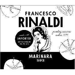 FRANCESCO RINALDI QUALITY SAUCES SINCE 1979 MARINARA SAUCE MADE WITH IMPORTED EXTRA VIRGIN OLIVE OIL