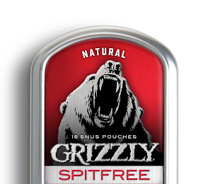 NATURAL 15 SNUS POUCHES GRIZZLY SPITFREE