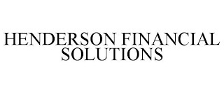 HENDERSON FINANCIAL SOLUTIONS