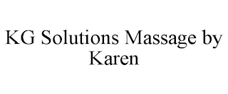 KG SOLUTIONS MASSAGE BY KAREN