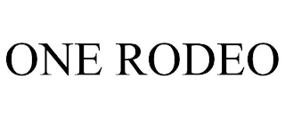 ONE RODEO