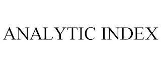 ANALYTIC INDEX