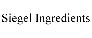 SIEGEL INGREDIENTS
