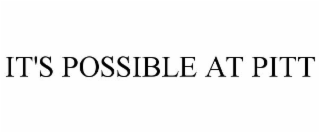 IT'S POSSIBLE AT PITT