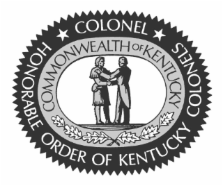 COLONEL HONORABLE ORDER OF KENTUCKY COLONELS COMMONWEALTH OF KENTUCKY