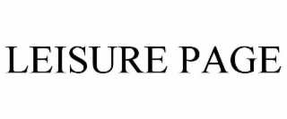 LEISURE PAGE