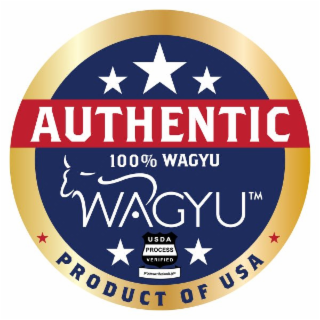 AUTHENTIC WAGYU 100% WAGYU PRODUCT OF USA USDA PROCESS VERIFIED PROCESSVERIFIED.USDA.GOV
