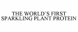 THE WORLD'S FIRST SPARKLING PLANT PROTEIN
