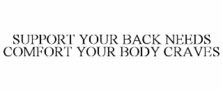 SUPPORT YOUR BACK NEEDS COMFORT YOUR BODY CRAVES