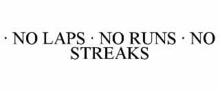 · NO LAPS · NO RUNS · NO STREAKS