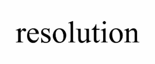 RESOLUTION