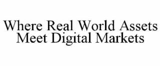 WHERE REAL WORLD ASSETS MEET DIGITAL MARKETS