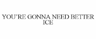 YOU'RE GONNA NEED BETTER ICE