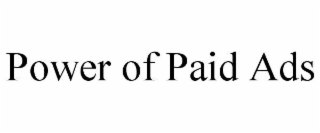 POWER OF PAID ADS