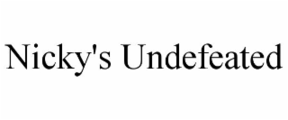 NICKY'S UNDEFEATED