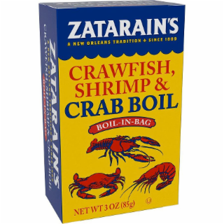 ZATARAIN'S A NEW ORLEANS TRADITION SINCE 1889 CRAWFISH, SHRIMP & CRAB BOIL BOIL-IN-BAG NET WEIGHT 3 OZ (85G) U