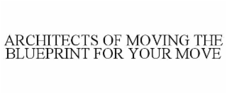 ARCHITECTS OF MOVING THE BLUEPRINT FOR YOUR MOVE