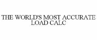 THE WORLD'S MOST ACCURATE LOAD CALC