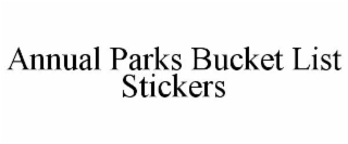 ANNUAL PARKS BUCKET LIST STICKERS