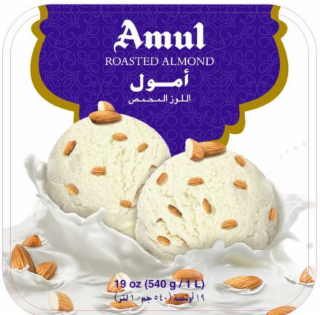 AMUL ROASTED ALMOND 19 OZ (540 G / 1 L)