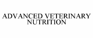 ADVANCED VETERINARY NUTRITION