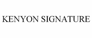 KENYON SIGNATURE