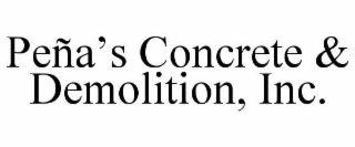 PEÑA’S CONCRETE & DEMOLITION, INC.