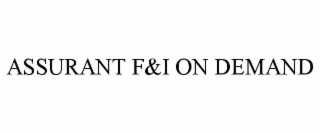 ASSURANT F&I ON DEMAND