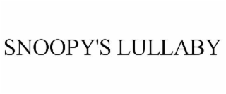 SNOOPY'S LULLABY