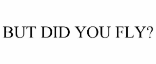 BUT DID YOU FLY?