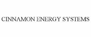 CINNAMON ENERGY SYSTEMS