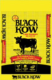 BLACK KOW COW MANURE 0.5-0.5-0.5 ESTIÉRCOL ABONO FOR BEAUTIFUL FLOWERS, VEGETABLE GARDENS, SHRUBS & TREES BLACK KOW FOR BEAUTIFUL FLOWERS, VEGETABLE GARDENS, SHRUBS & TREES EST 1969 GREEN SINCE 1969 BLACK KOW FOR BEAUTIFUL FLOWERS, VEGETABLE GARDENS, SHRUBS & TREES FEEDS CONTINUOUSLY FOR 3 MONTHS DE HERMOSAS FLORES, HUERTOS, ARBUSTOS Y ÁRBOLES ALIMENTA CONTINUAMENTE DURANTE 3 MESES ALL NATURAL COMPLETAMENTE NATURAL COMPOSTED LOW ODOR COMPUESTO DE BAJO OLOR GREAT FOR RAISED BEDS IDEAL PARA LAS CAMAS ELEVADAS BLACK KOW