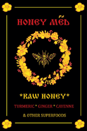 HONEY MED *RAW HONEY* TURMERIC* GINGER * CAYENNE & OTHER SUPERFOODS