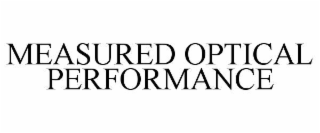 MEASURED OPTICAL PERFORMANCE